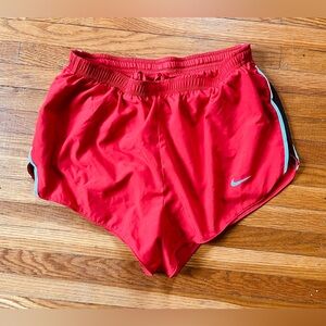 Nike Dri-fit Red Split Side Running Shorts